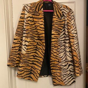 Tiger print blazer